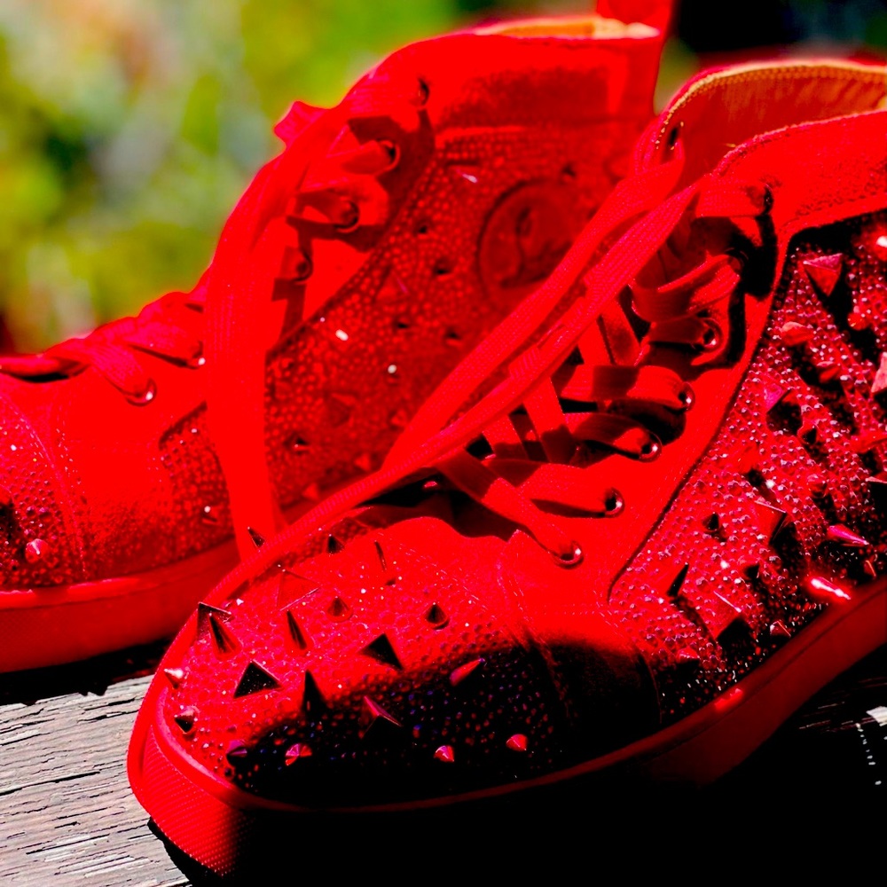Christian Louboutin size 9,color RED,clean